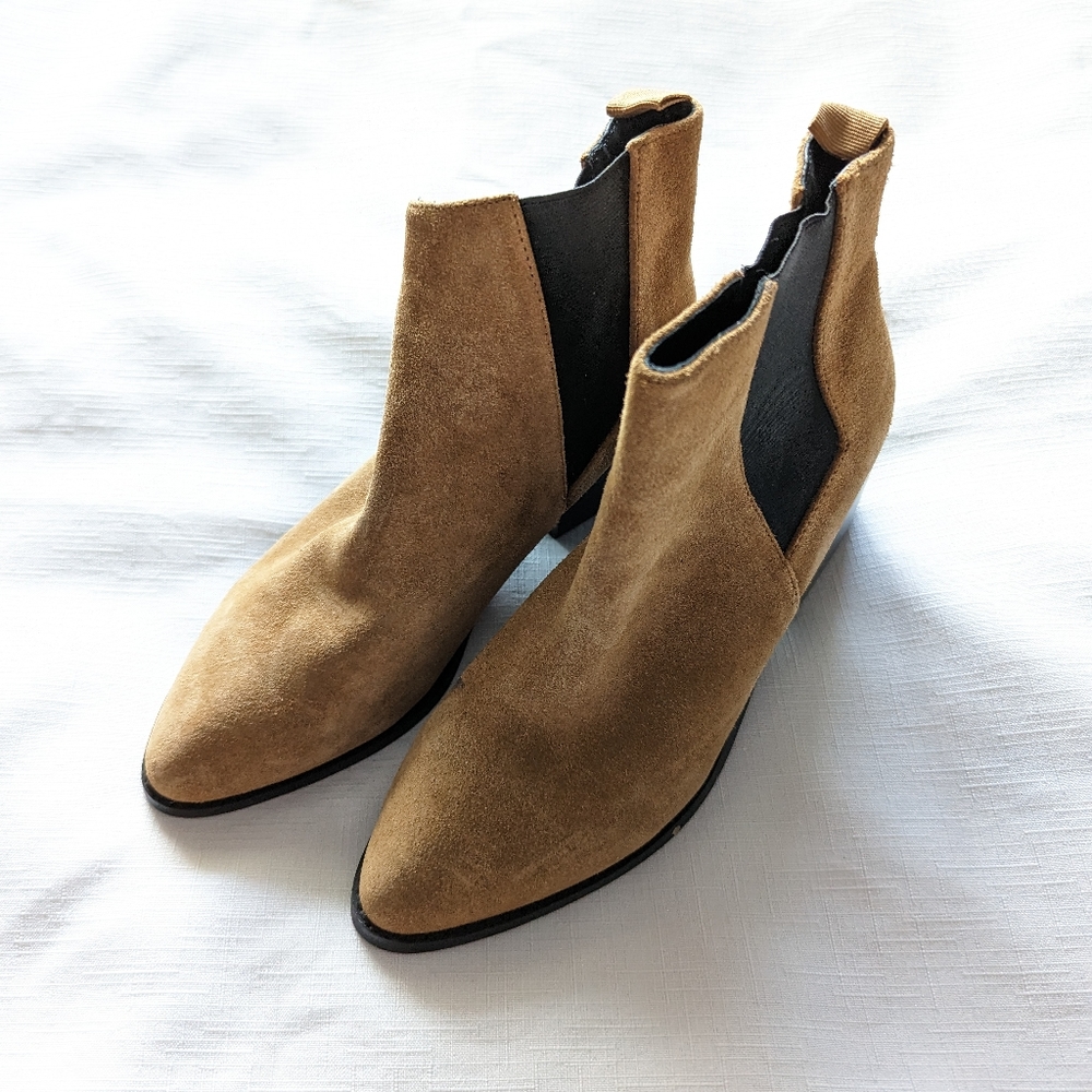 SOLSANA Tan Leather Boots